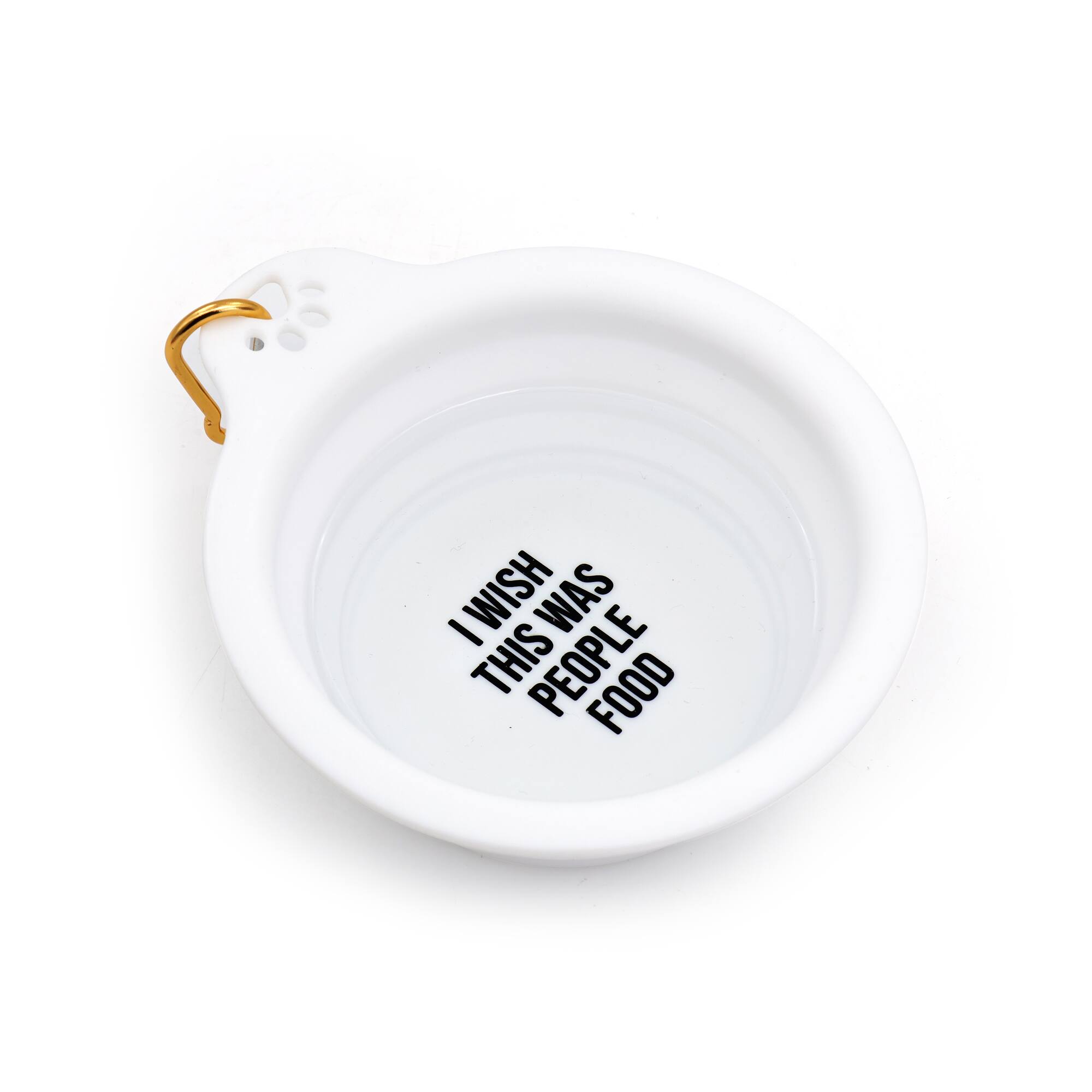 White Collapsible Pet Bowl by Fab Finds